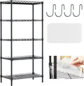 5 Tier Shelves Storage, Wire Shelf Unit, Standing Adjustable Metal Shelves Organizer, Storage Racks for Restaurant Garage Pantry Kitchen Garage23.6" x 13.8" x 59"
