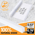 36x24 36x48 36x12 Poster Frame, Magnetic Light Wood Wooden Frame Hanger for Photo Picutre Canvas Artwork Art Print Wall Hanging (1 Pack, 36", White)