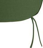 SleepMan Outdoor 17"x16" Chair Cushions with Ties Set of 4, Water Resistant All Weather U-Shape Seat Pads for Patio Garden Furniture Indoor (Set of 4, Moss Green)