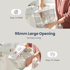 Humidifiers for Large Room Bedroom (6.5L), Cool Mist Ultrasonic Vaporizer for Home Whole House Babies, Customized Humidity, Night Light, Whisper-Quiet (White)