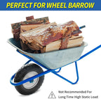4.80/4.00-8" Wheelbarrow Tire, 16" Flat-Free Solid Tire and Wheel, 3-6" Centered Hub, 5/8" & 3/4" Bearing, For Broadcast Spreader Garden Wagon Cart Trolley Dolly (1 Pack)
