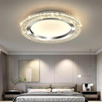 UOFUS 32W LED Flush Mount Ceiling Light Chrome 15.7inch Modern Round Ceiling Light Fixture 3000K-6000K Super Bright Circle Ceiling Lamp for Bedroom Kitchen Dining Room Entryway Hallway Foyer