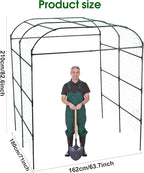 Garden Arch Trellis for Climbing Plants Outdoor, Grape Vine Tomato Bean U Frame Plant Vegetable Support, Cucumber Pergola for Backyard, Black