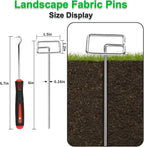 60 Pcs 6 Inch Landscape Fabric Staples, Tensile Strength 450-500Mpa -Non-Bending Garden Stakes Pins, Landscape Staples for Landscaping and Securing Lawn Fabric Weed Barriers(Square)
