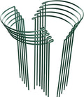 HiGift 10 Pack Peony Cages and Supports, 10" (W) x 16"(H) Plant Support, Heavy Duty Metal Plant Support Stake for Indoor Plants Half Round Garden Stakes Plant Support Ring for Hydrangea,Flower Outdoor