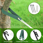Tree Stake Kits, Heavy Duty Tree Stakes and Supports Kits for Young Trees Against Bad Weather, 3 Pcs Tree Stake, 3 Pcs Tree Straps, 32.8 FT Rope
