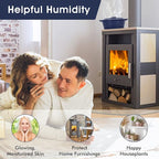 Wood Stove Steamer, Cast Iron Humidifier for Stove, Home Indoor Decorative, Blue Finish, Rust Resistant, Lattice Top, 2.5 Quart Capacity, Patented
