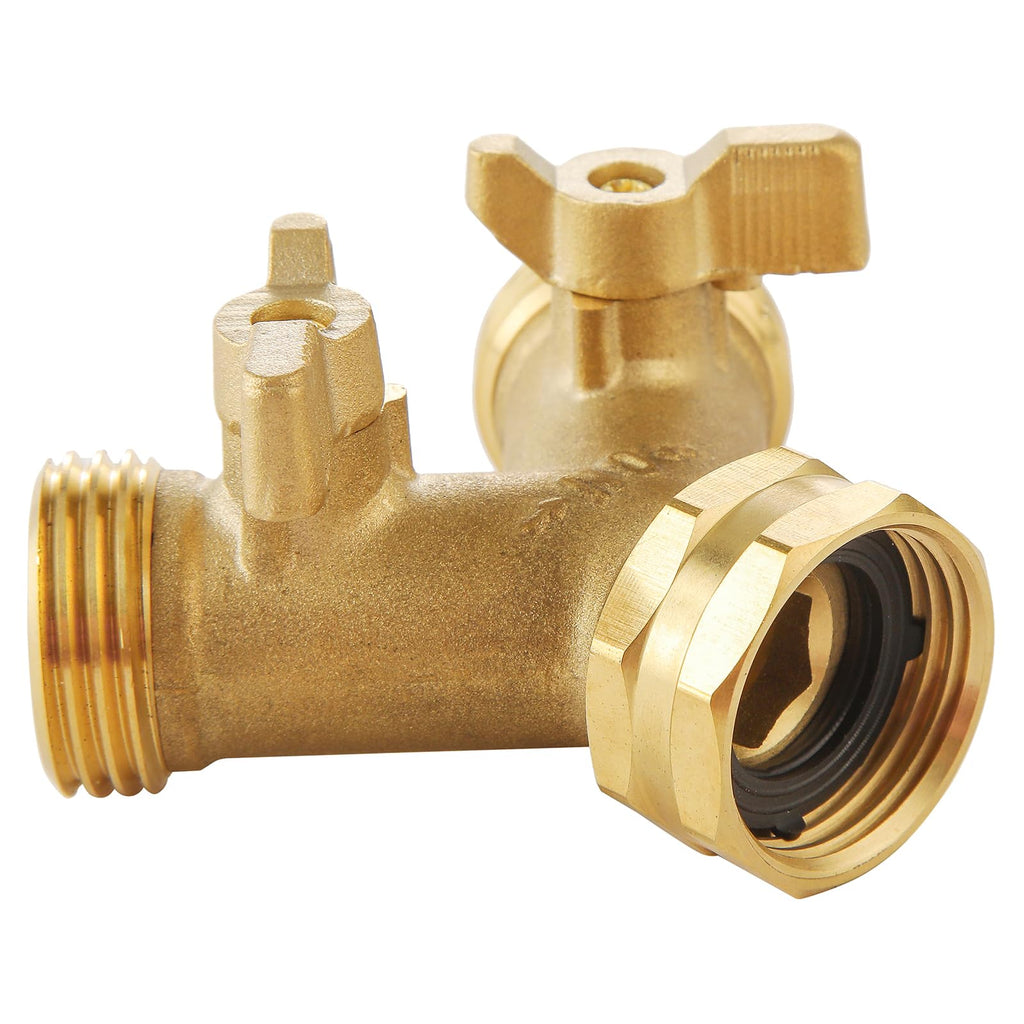 Garden Hose Splitter 2 Way Heavy Duty, Outdoor Faucet Splitter
