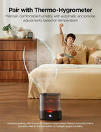GoveeLife Smart Humidifiers for Bedroom, 6L Cool Mist Top Fill for Large Room, Humidity Sensor, Auto Mode, 60H Quiet Runtime, Schedule, WiFi Humidifier for Baby Plant, Compatible with Alexa, Black