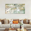 NINEASO Brown Green Abstract Wall Art - Unearthed World Abstract Canvas Pictures Wall Decor Modern Abstract Canvas Painting Artwork for Living Room Bedroom Home Office Wall Decorations 29" x 58"