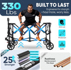 Sekey Collapsible Foldable Wagon with 330lbs Weight Capacity, Heavy Duty Folding Wagon Cart with Big All-Terrain Wheels & Drink Holders. Gray