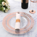 Supernal Set of 60 Packs Rose Gold Silverware - Heavy Weight Cutlery with Linen Napkin Suit for Wedding, Party