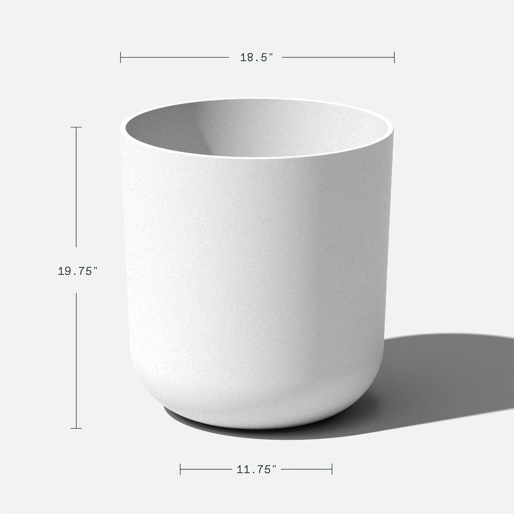 Veradek Mason Series Lima Planter - Round Planter for Indoor or Outdoor Porch/Garden | Made from Plastic-Stone Composite with Drainage Holes | Modern Décor for Succulents, Flowers, Small Plants