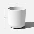 Veradek Mason Series Lima Planter - Round Planter for Indoor or Outdoor Porch/Garden | Made from Plastic-Stone Composite with Drainage Holes | Modern Décor for Succulents, Flowers, Small Plants