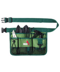 UNCO- Adjustable Gardening Belt, Green, 7 Pockets, Wear, Cut and Water Resistant, Garden Tool Belt Pouch, Waist Apron with Pockets