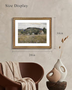VIYYIEA Gold Framed Wall Art Canvas Print Home Decor Vintage Landscape Art Prints Wall Decor Abstract Serene Countryside Scene Wall Prints Mid Century Modern Decor for Living Room Bedroom 16x20in