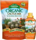 Espoma Organic Cactus Soil Mix 4qt Bag and Cactus! Liquid Plant Food Concentrate 8oz Bottle. Use for Cactus & Succulents - for Organic Gardening - Combo Pack