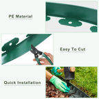 uxcell Landscape Edging, 1Pcs 80FT x 2" - No Dig Garden Edging Kit with 75 Stakes, Landscape Edging Border for Garden Lawn Flower Bed Yard Grass (Green)