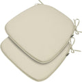 Outdoor Chair Cushions Set of 2,Patio Seat Cushion 17"x16"x2",U-Shaped Dining Chair Cushion 17 by 16 Inch,Water Resistant,Fade-Resistant Chair Pads for Kitchen Garden Furniture(Antique Beige)