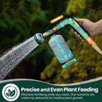 VENETIO 8-Dial Hose Attachment Spray Gun for Liquid Fertilizer/Soap | Precision Lawn & Garden Feeder for Uniform Fertilizing and Watering Plants | Hose-End Nozzle Sprayer with 16oz Bottle