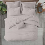 Kotton Culture 1 Pc Twin Size Duvet Cover Only -100% Egyptian Cotton Sateen 600 TC Ultra Soft Premium Durable Comforter Cover Zipper Closure & Corner Ties(Light Grey, Twin/Twin XL 68" X 90")