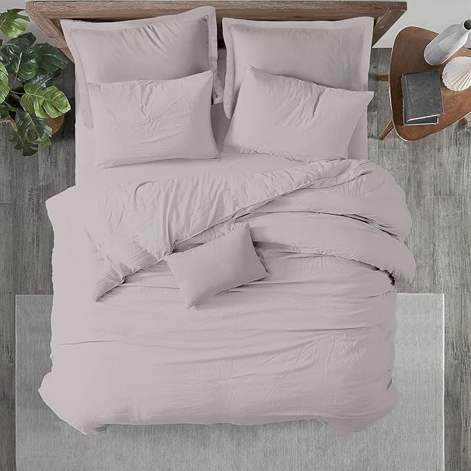 Kotton Culture 1 Pc California King Size Duvet Cover Only -100% Egyptian Cotton Sateen 600 Thread Count Ultra Soft Premium Durable Comforter Cover Zipper Closure & Corner Ties (Light Grey,104"x98")