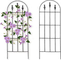 48" H x16 W Trellis,Black Garden Metal Vine Sturdy Trellises for Outdoor Climbing Plants Support Structures B (121cm) 2Pack