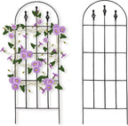 48" H x16 W Trellis,Black Garden Metal Vine Sturdy Trellises for Outdoor Climbing Plants Support Structures B (121cm) 2Pack