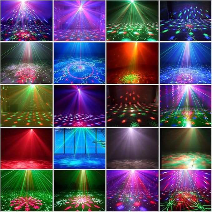 Party Lights DJ Disco Lights, Sound Activated Disco Ball Strobe Stage Light Star Ocean Projector with Remote Control for Home Decoration Parties Gift Club Bar Festival Christmas Birthday Wedding
