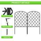 OUSHENG 10 Pack Decorative Garden Fence, Total 10ft(L) x 24in(H)
