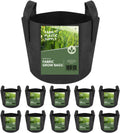 Farm Plastic Supply - 20 Gallon Fabric Grow Bags - (10 Pack) - Nonwoven Fabric Pots with Handles, Grow Bag, Plant Grow Bags, Garden Bag, for Farming, Gardening, Agriculture
