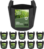 Farm Plastic Supply - 20 Gallon Fabric Grow Bags - (10 Pack) - Nonwoven Fabric Pots with Handles, Grow Bag, Plant Grow Bags, Garden Bag, for Farming, Gardening, Agriculture