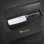 MAD SHARK Nakiri Knife 7 inch Chef Knives, Vegetable Kitchen Knife with High Carbon Stainless Steel Blade, Multipurpose Asian Knife for Chopping, Cutting and Slicing with Ergonomic Handle