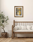 VIYYIEA Gold Framed Wall Art, Stone Bridge Canvas Print Home Decor Vintage Art Painting Picture Bathroom Wall Decor, Landscape Artwork for Living Room Bedroom Kitchen Office - 16L x 13W