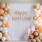 10x10ft Backdrop Curtains for Parties, 2 Panels 5x10ft Photography Backdrop Curtain with Rod Pocket,Backdrop Polyester Background Drapes,Wedding Backdrop Drapes for Birthday Baby Shower Home Decor