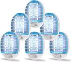 6 Pack Bug Zapper Indoor, Electronic Mosquitoes Killer Zapper with Blue Lights for Living Room, Baby Room, Kitchen, Bedroom(1)