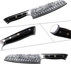 Professional Santoku Knife 7 inch - Classic Damascus pattern Japanese VG-10 Steel Chef Knife