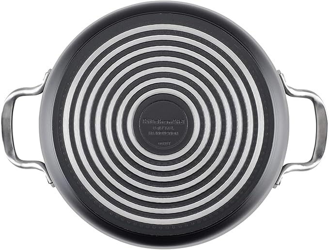 KitchenAid Hard Anodized Induction Nonstick Stock Pot/Stockpot with Lid, 8 Quart, Matte Black