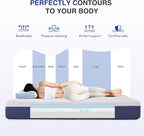12 Inch Queen Gel Cooling Memory Foam Mattress, Pressure Relief, Medium Firm Support，Mattress in a Box, CertiPUR-US Certified