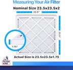 Filter King 23.5x23.5x2 Air Filter | 4-PACK | MERV 8 HVAC Pleated A/C Furnace Filters | MADE IN USA | Actual Size: 23.5 x 23.5 x 1.75"