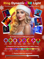 Photo Booth Machine,Portable Photo Booth Compatible Any Ipad,PhotoBooth Stand Shell with Cyratok Software,RGB Ring Light & Music Sync, Lightweight & Rolling Base Perfect for Parties,Wedding and Events