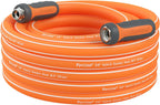 Fevone 12 ft x 5/8" Heavy Duty Garden Hose, Drinking Water Safe, Flexible & Kink-Free Hybrid Polymer Water Hose, Lightweight Outdoor Hose with swivel handles and 3/4" Solid Aluminum Fittings