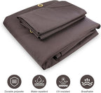 Replacement Gazebo Canopy Top Cover for 10 x 12, Double Tiered Waterproof Canopy Roof for Lowe's Allen Roth Gazebo #GF-12S004B-1 (Brown)