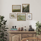 Vintage Farmhouse Wall Decor - Nature Plant Neutral Wall Art for Boho French Country Kitchen Bathroom Bedroom Picture Poster Print, Sage Green Room Decor Aesthetic Botanical Cottagecore 5 Set Unframed