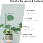 2 Pack 30'' Plant Trellis for Climbing Plants Indoors, Metal Garden Trellis for Potted Houseplant, Rustproof Plant Support for Ivy, Vines, Pothos, Hoya and Flower, Black