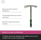 Yard Butler ITT-4T Terra Tiller Hand Cultivator - Essential Gardening Tool for Yardwork - Power-Coated Steel Construction - Comfortable Grip - Long-Lasting - Rust-Resistant