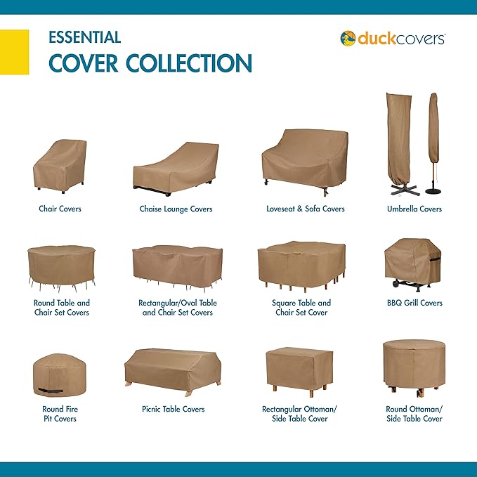 DUCKCOVERS Essential Water-Resistant 32 Inch Patio Adirondack Chair Cover, Outdoor Chair Covers