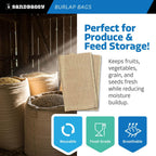 Sandbaggy Burlap Bags Large 24" x 40" - Potato Sack Race Bags for Kids & Adults | Perfect Birthday Party Game | Shrub & Plant Frost Protection - Food Grade (Pack of 20)