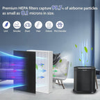 6 Pack HPA300 HEPA Filter Replacement for Honeywell HPA300 Air Purifier Compatible HPA304 HPA200 HPA3300B HPA5300 Filters, Replace HRF-R3 True HEPA Filters
