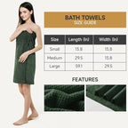 REDKISS 6-Piece Bath Towel Set - 2 Washcloths, 2 Hand Towels, 2 Bath Towels | Ultra-Fiber Coral Fleece, Super Absorbent, No Lint & No Fading | Perfect for Bathroom, Spa, Gym | Family -Olive Green